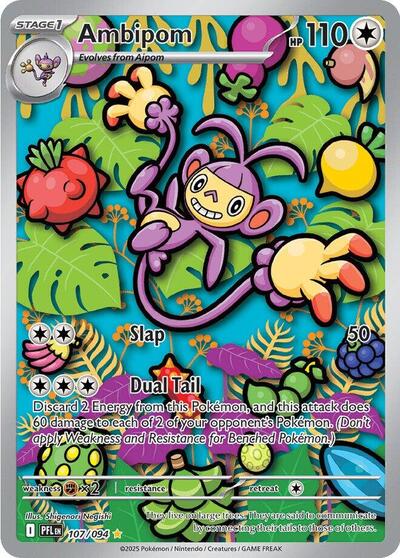 Mega Evolution Phantasmal Flames - 107/094 Ambipom Illustration Rare
