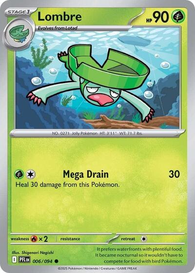 Mega Evolution Phantasmal Flames - 006/094 Lombre Common