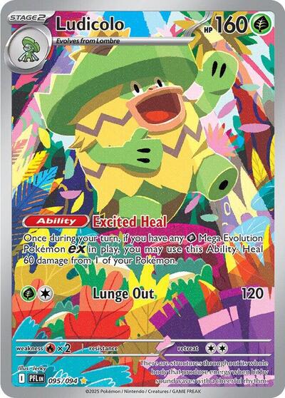 Mega Evolution Phantasmal Flames - 095/094 Ludicolo Illustration Rare