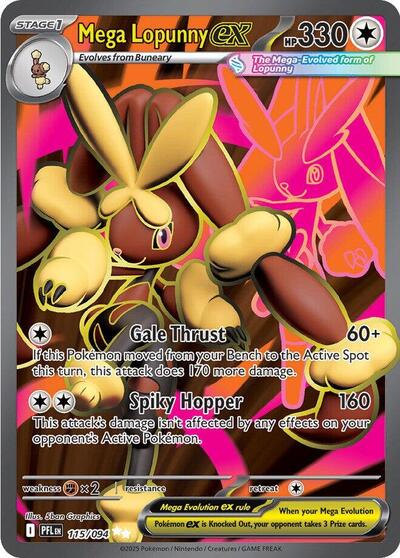 Mega Evolution Phantasmal Flames - 115/094 Mega Lopunny ex Ultra Rare