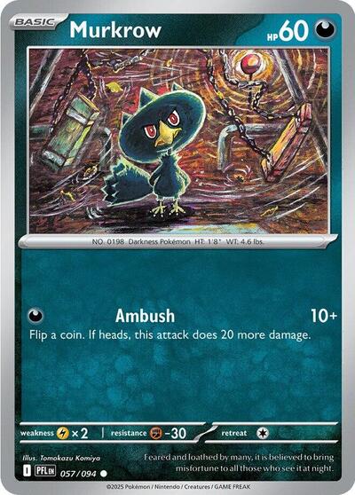 Mega Evolution Phantasmal Flames - 057/094 Murkrow Common