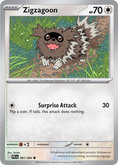 Mega Evolution Phantasmal Flames - 081/094 Zigzagoon Common