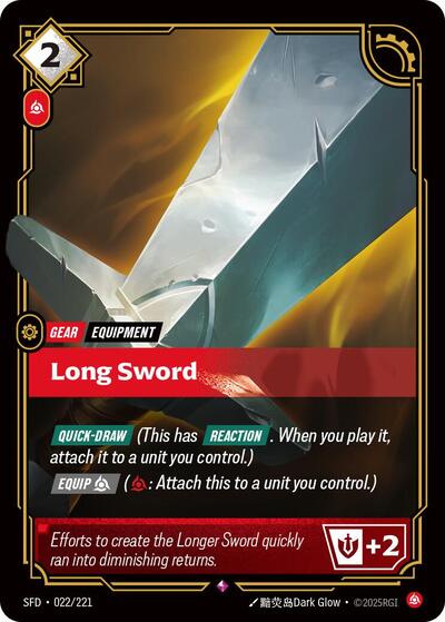 Riftbound Spiritforged - 022/221 Long Sword Rare