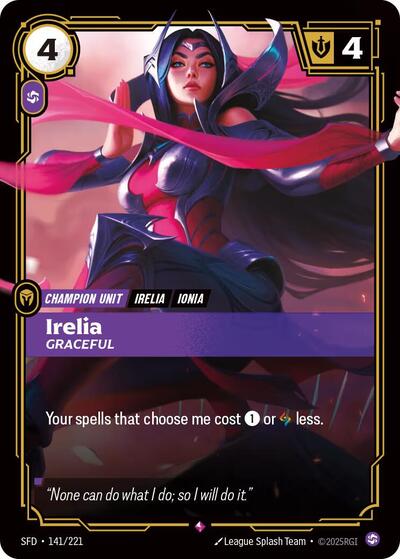Riftbound Spiritforged - 141/221 Irelia - Graceful Rare
