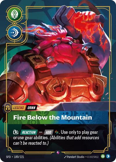 Riftbound Spiritforged - 189/221 Ornn - Fire Below the Mountain Rare