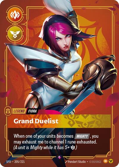 Riftbound Spiritforged - 205/221 Fiora - Grand Duelist Rare