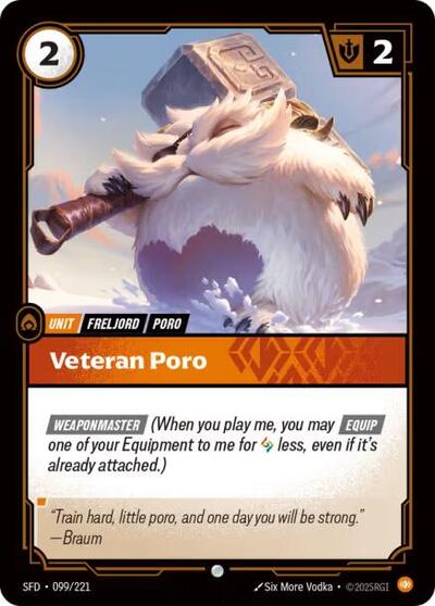 Riftbound Spiritforged - 099/221 Veteran Poro Common