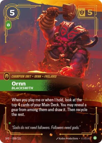 Riftbound Spiritforged - 058/221 Ornn - Blacksmith Epic