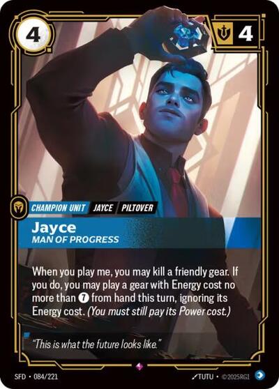 Riftbound Spiritforged - 084/221 Jayce - Man of Progress Rare