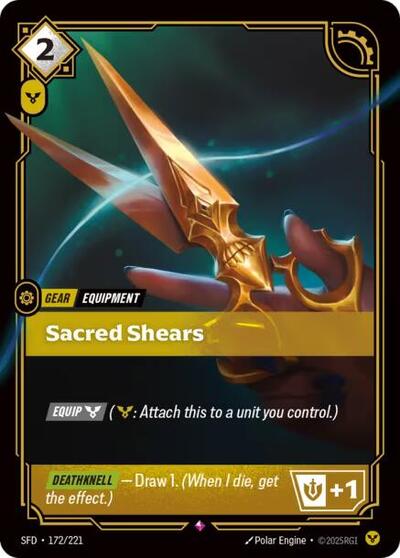 Riftbound Spiritforged - 172/221 Sacred Shears Rare