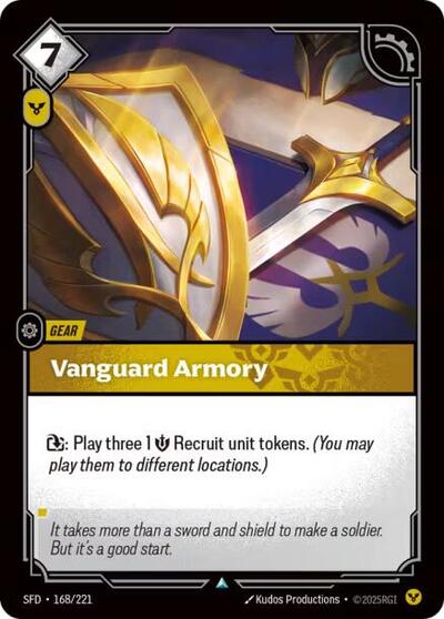 Riftbound Spiritforged - 168/221 Vanguard Armory Uncommon