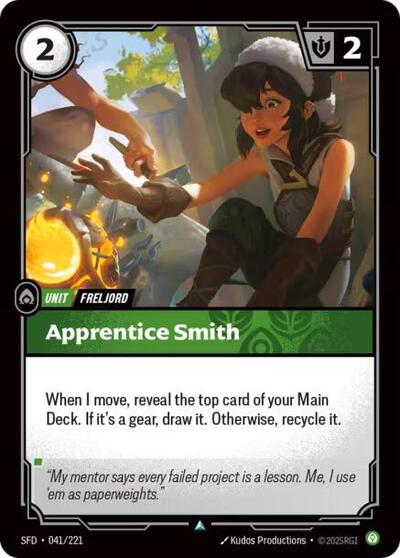 Riftbound Spiritforged - 041/221 Apprentice Smith Uncommon