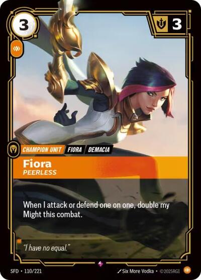 Riftbound Spiritforged - 110/221 Fiora - Peerless Rare