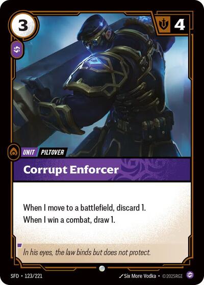 Riftbound Spiritforged - 123/221 Corrupt Enforcer Common