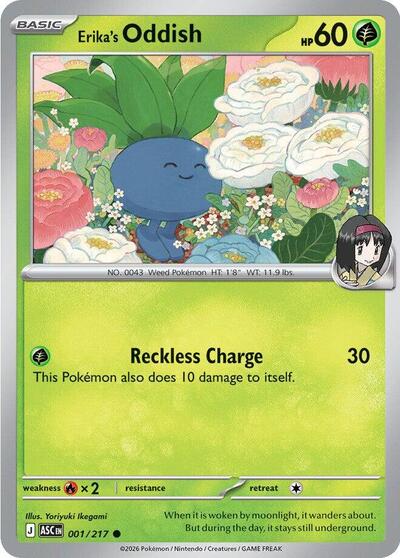 ME: Ascended Heroes - 001/217 Erika's Oddish Common