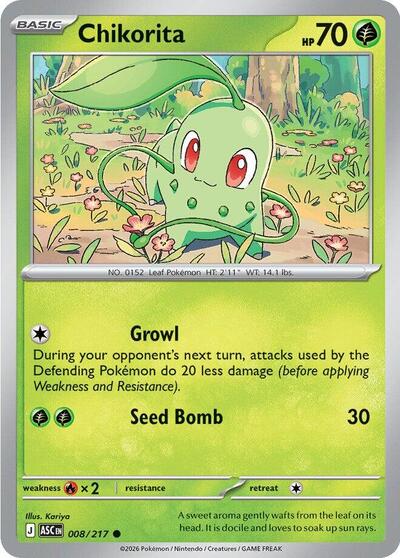 ME: Ascended Heroes - 008/217 Chikorita Common