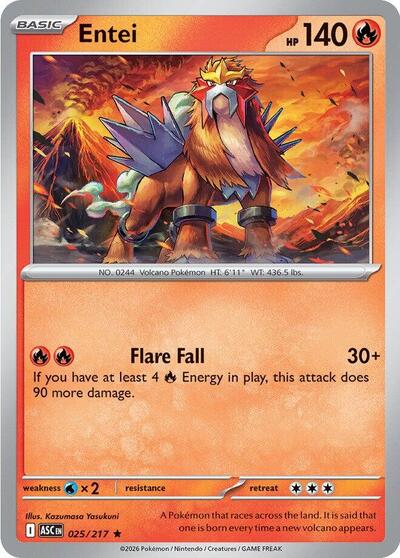 Mega Evolution Ascended Heroes - 025/217 Entei Rare
