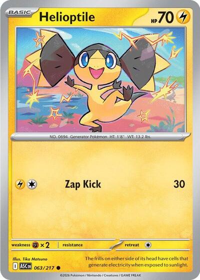 Mega Evolution Ascended Heroes - 063/217 Helioptile Common