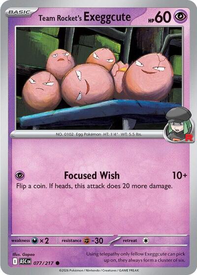ME: Ascended Heroes - 077/217 Team Rocket's Exeggcute Common