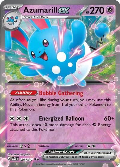 Mega Evolution Ascended Heroes - 084/217 Azumarill ex Double Rare