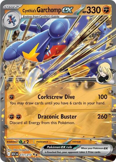 ME: Ascended Heroes - 111/217 Cynthia's Garchomp ex Double Rare