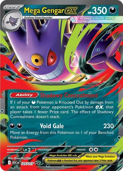 ME: Ascended Heroes - 125/217 Mega Gengar ex Double Rare