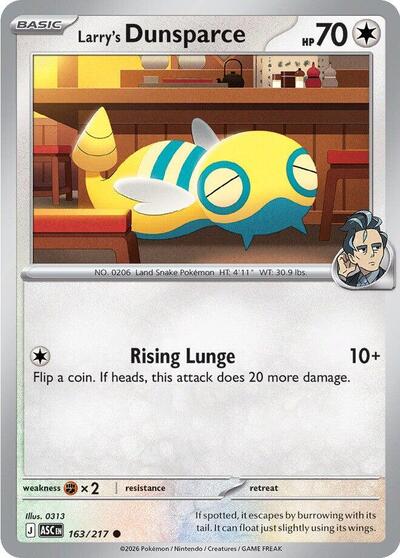ME: Ascended Heroes - 163/217 Larry's Dunsparce Common