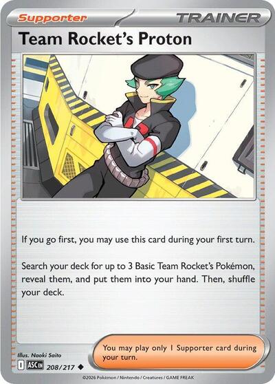 ME: Ascended Heroes - 208/217 Team Rocket's Proton Uncommon