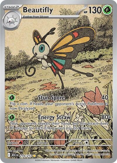 ME: Ascended Heroes - 219/217 Beautifly Illustration Rare