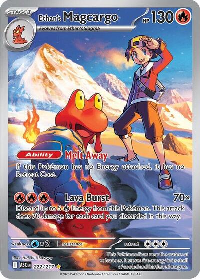 Mega Evolution Ascended Heroes - 222/217 Ethan's Magcargo Illustration Rare