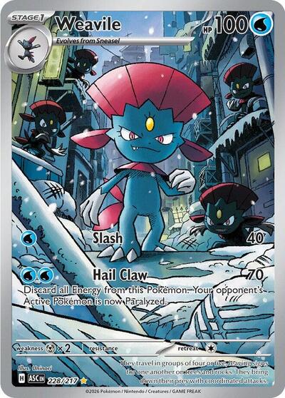 ME: Ascended Heroes - 228/217 Weavile Illustration Rare