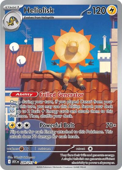 ME: Ascended Heroes - 229/217 Heliolisk Illustration Rare