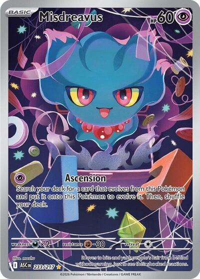 ME: Ascended Heroes - 233/217 Misdreavus Illustration Rare