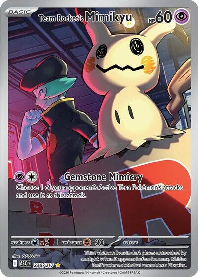 Mega Evolution Ascended Heroes - 238/217 Team Rocket's Mimikyu Illustration Rare