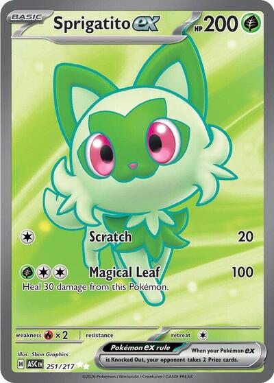 ME: Ascended Heroes - 251/217 Sprigatito ex Ultra Rare