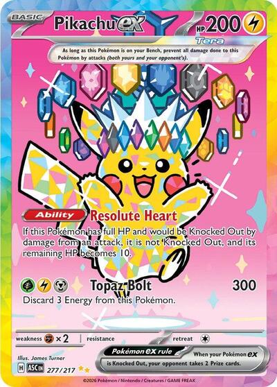 ME: Ascended Heroes - 277/217 Pikachu ex Special Illustration Rare