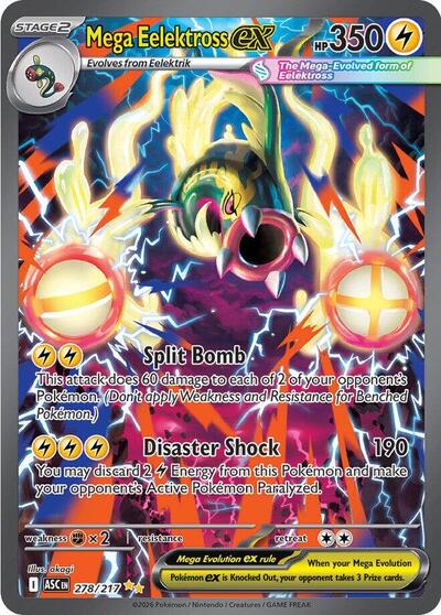 ME: Ascended Heroes - 278/217 Mega Eelektross ex Special Illustration Rare