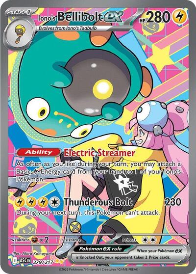 ME: Ascended Heroes - 279/217 Iono's Bellibolt ex Special Illustration Rare