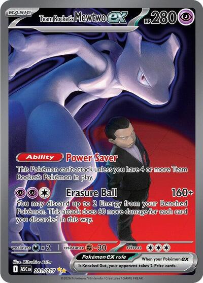 ME: Ascended Heroes - 281/217 Team Rocket's Mewtwo ex Special Illustration Rare