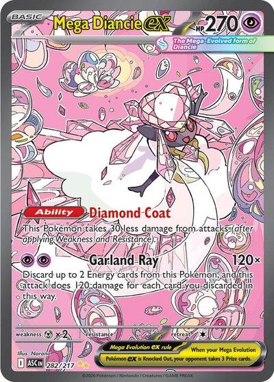 ME: Ascended Heroes - 282/217 Mega Diancie ex Special Illustration Rare