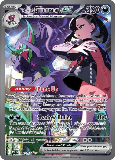 ME: Ascended Heroes - 287/217 Marnie's Grimmsnarl ex Special Illustration Rare