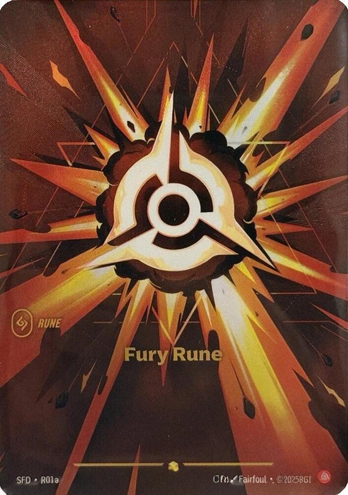 Riftbound Spiritforged - R01a Fury Rune (Alternate Art) Showcase