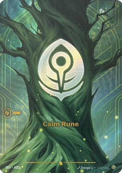 Riftbound Spiritforged - R02a Calm Rune (Alternate Art) Showcase