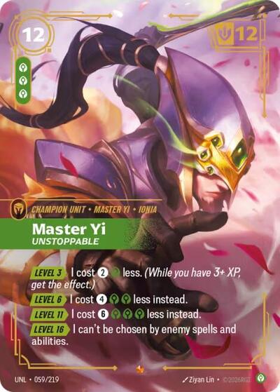 Riftbound- Unleashed - Master Yi - Unstoppable 059/219 Epic