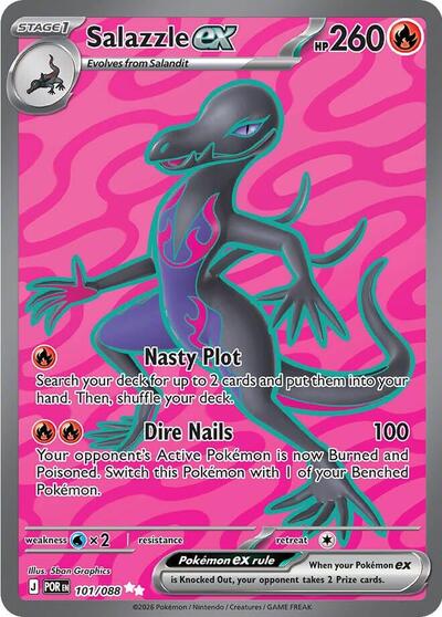 Mega Evolution Perfect Order - 101/088 Salazzle ex - 101/088 Ultra Rare