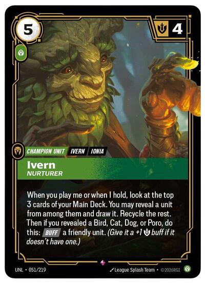 Riftbound- Unleashed - Ivern - Nurturer 051/219 Rare