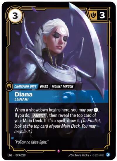 Riftbound- Unleashed - Diana - Lunari 079/219 Rare