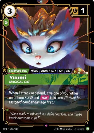 Riftbound- Unleashed - Yuumi - Magical Cat 056/219 Rare