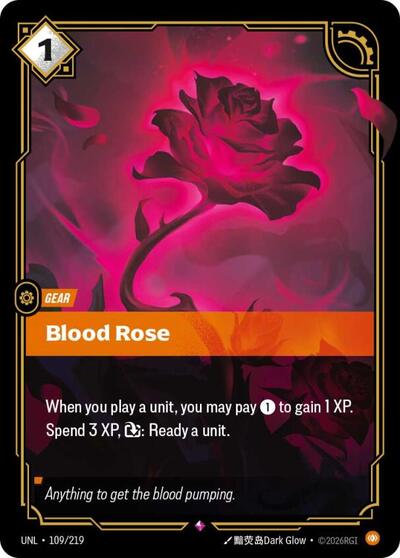 Riftbound- Unleashed - Blood Rose 109/219 Rare