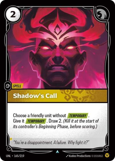 Riftbound - Unleashed - Shadow's Call 165/219 Uncommon
